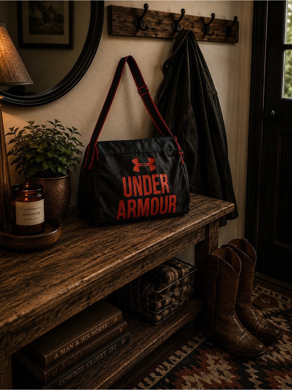 Under Armour Gym Bag NWOT Black and Red